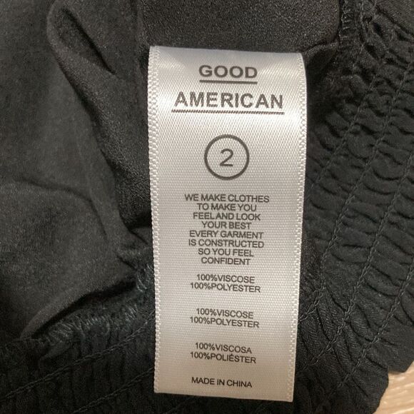 NWT Good American black crossfront cropped blouse-2 - Picture 8 of 8